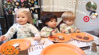 Halloween Movie Night With the Toddlers  Shopping At Target  Sophias Reborns [upl. by Haron]