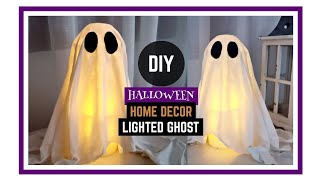 DIY HALLOWEEN 🎃  How to make a lighted ghost easily [upl. by Legra671]