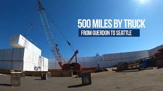 Barge Loading in Seattle  Housing Headed to Alaska [upl. by Silvain577]