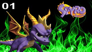 Spyro the Dragon 120 Walkthrough HD  Part 1 Artisans Home [upl. by Aihsenek]