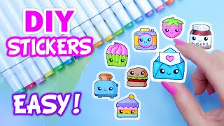 How to Make Stickers DIY Paper Stickers  Handmade Stickers  Homemade Stickers [upl. by Ruhtra221]