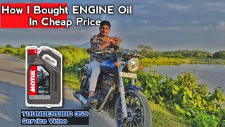 Thunderbird 350 Service Cost 800rs Only  ROYAL ENFIELD THUNDERBIRD 350 [upl. by Elohc]