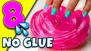 Testing 8 NO GLUE SLIME 1 INGREDIENT and WATER SLIME RECIPES [upl. by Johnathan]