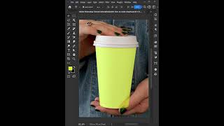 Adobe Photoshop Tutorial  How to make cup paper mockup easily photoshop photoshoptutorial [upl. by Oznerol]