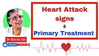 Heart Attack sings amp Primary Treatment  Dr Sharda Jain [upl. by Mallis]