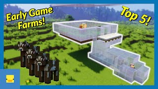 Top 5 Easiest Early Game Minecraft Farms  Best Minecraft 117 Farms [upl. by Tahpos]