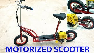 Build a Motorized Scooter at home  Using 4stroke Engine  Tutorial [upl. by Yevi]