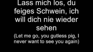 Oomph  Ich will dich nie mehr sehen Lyrics w English Translation [upl. by Divd]