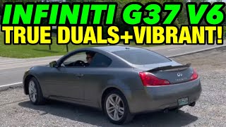 2010 Infiniti G37x 37L V6 True Dual Exhaust w VIBRANT RESONATORS [upl. by Heinrick]