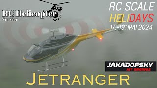 GIANT RC TURBINE HELICOPTER JETRANGER BY HEIKO FISCHER RC Scale Helicopter Show 2024 [upl. by Rojam]