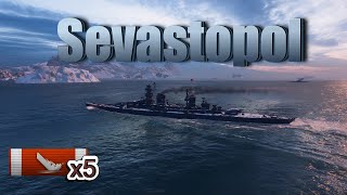 World of Warships  Sevastopol KRAKEN game play Should you get this ship [upl. by Ratcliff]