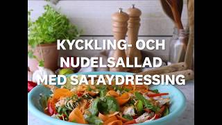 Kyckling och nudelsallad med sataydressing  WW ViktVäktarna [upl. by Jedd]