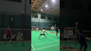 How many badminton balls can you catch in badminton doubles Play badminton together Badminton [upl. by Ardnalak]