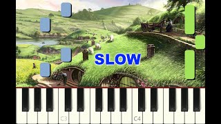 SLOW piano tutorial quotIN DREAMSquot from The Lord Of The Rings 2001 with free sheet music pdf [upl. by Hembree]