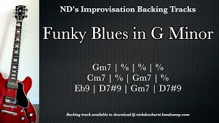 G Minor Funky Blues Backing Track [upl. by Ahsasal380]