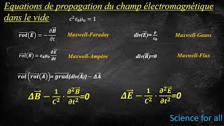 Démonstration des équations de propagation du champ électromagnétique dans le vide à partir des équa [upl. by Eidoc6]