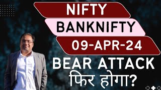 Nifty Prediction and Bank Nifty Analysis for Tuesday  9 April 24  Bank NIFTY Tomorrow [upl. by Hengel]