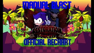 FNF Restoration Of SonicExe  Manual Blast official rechart [upl. by Ahsielat]