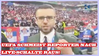 Uefa schmeißt Reporter nach Live Schalte raus [upl. by Kronfeld]