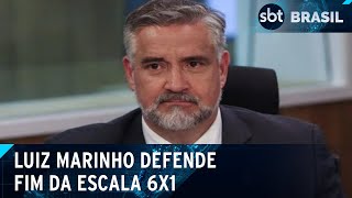 Fim da escala 6x1 Ministro do Trabalho diz que governo federal é favorável  SBT Brasil 141124 [upl. by Vetter]