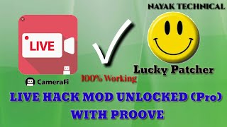 How To Hack Camera Fi Live Using Lucky Patcher 100 Warking Trick  2018 [upl. by Dorine]