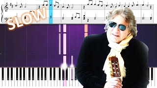 José Feliciano  Feliz Navidad easy piano tutorial slow [upl. by Patrizia108]