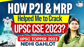 UPSC CSE 2023 Topper Nidhi Gahlot Reveals How StudyIQs P2I amp MRP Led to Success [upl. by Blondy]