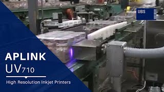 APLINK UV 710  Coding on shrinkwrapped packs  Direct printing on plastic film  UBS [upl. by Backer]