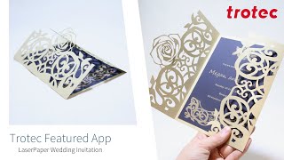 Trotec Featured Laser App LaserPaper Wedding Invitation [upl. by Melisent]