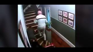 Drunk couple falling down stairs with sound [upl. by Brandt722]