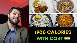 Easy 1900 calorie High Protein Bodybuilding diet  with total cost [upl. by Aihsekram]