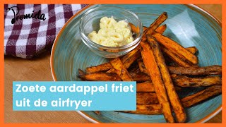 Airfryer recept Zoete aardappel friet uit de airfryer [upl. by Kirtap597]