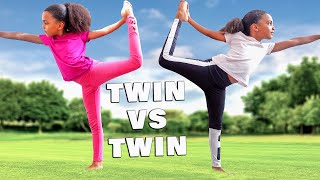 Extreme Yoga Challenge Twin Vs Twin [upl. by Magas]