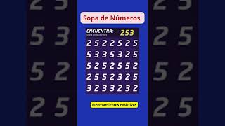 Encuentra 253 sopa de número adivinanza puzzle adivinalapalabra quiz matematicas trivia [upl. by Eelak121]