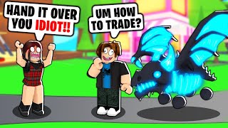 This Scammer Tried To STEAL Our MEGA NEON SHADOW DRAGON WE MADE HER RAGE Roblox Adopt Me [upl. by Broderick873]