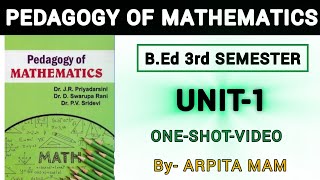 pedagogy of Mathematics BEd 3rd semester Unit1  for notes watsapp 89260 61938 [upl. by Sirred]