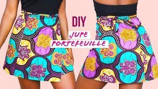 DIY  Jupe portefeuille sans patron [upl. by Vanna]