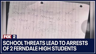 School threats lead to arrests of 2 Ferndale High students [upl. by Nosrej]