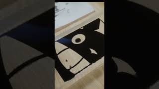 Flattening the Totoro Catch All Tray woodworking totoro cnc [upl. by Latoye]