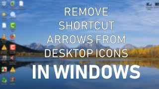 How to remove shortcut arrows on Windows 788110 [upl. by Rebmit]