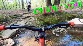 Polygon siskiu D5 29er mountain bike rock gardens water root ride [upl. by Eiznekcm]