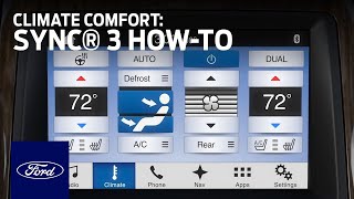 SYNC 3 Climate Comfort Adjustments  SYNC 3 HowTo  Ford [upl. by Tarrance]