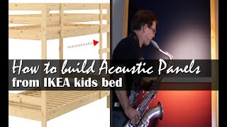 How to build Acoustic Panelsjust 30 DIY IKEA Hacks [upl. by Aynotahs616]