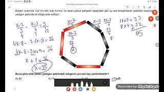 Bir bilinmeyenli DenklemlerLGS meb örnek sorular çözümleri [upl. by Refitsirhc]