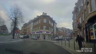 Belgium BrusselBruxelles driving dashcam 4k from Strombeek to Elsene to Brussels center 2017 part 2 [upl. by Eira]