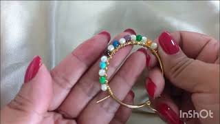 ❤️Combinación de colores para tus candongas Arracadas Argollas Aros Hoop earrings❤️Color combination [upl. by Oibesue770]