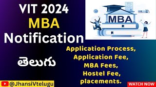 VIT MBA 202425 Application Process  MBA fees  Hostel Fee  placements  Application fee [upl. by Sells]