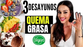 ✅ DESAYUNOS VEGANOS para BAJAR de PESO Fáciles y Deliciosos ⏱ 3 IDEAS GENIALES en 5 minutos 🥑 [upl. by Prady]