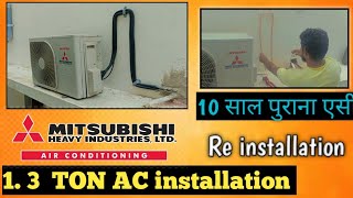 Mitsubishi heavy duty 13 ton inverter AC installation  split AC installation [upl. by Ennairac]