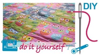 DIY  Patchwork Decke und Kissen selber nähen  Patchworken für Nähanfänger [upl. by Akila]